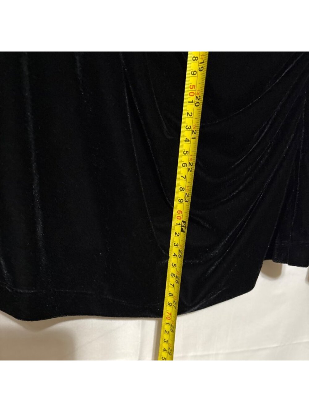 Soft Surroundings Black Velvet Drape Front Long Sleeve Top L - Picture 5 of 6